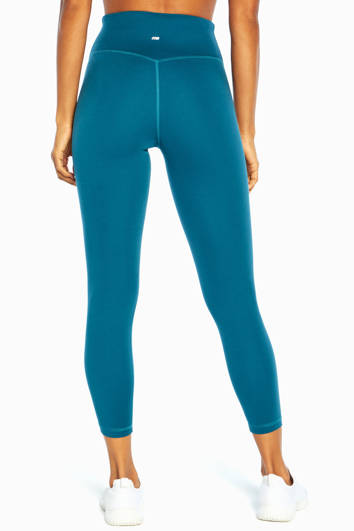Zen Ankle Legging, alternate angle view, showing visible design features and texture of the stretch knit fabric..