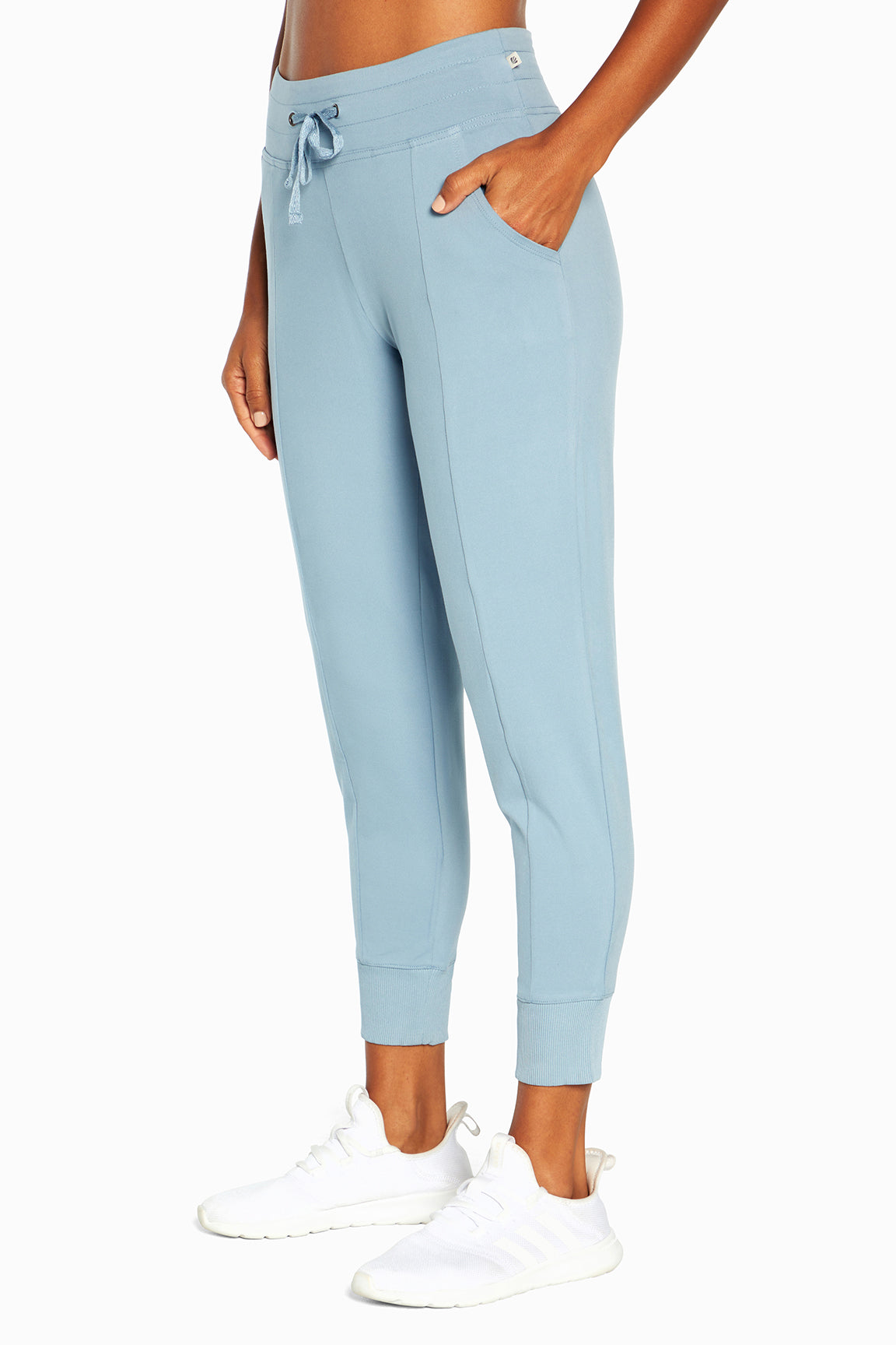 Mona Jogger, alternate angle view, showing visible design features and texture of the soft knit fabric..