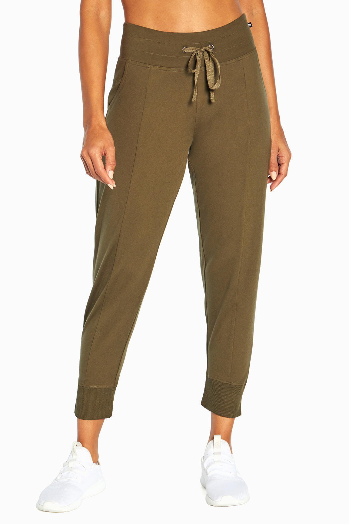 Mona Jogger, alternate angle view, showing visible design features and texture of the soft knit fabric..