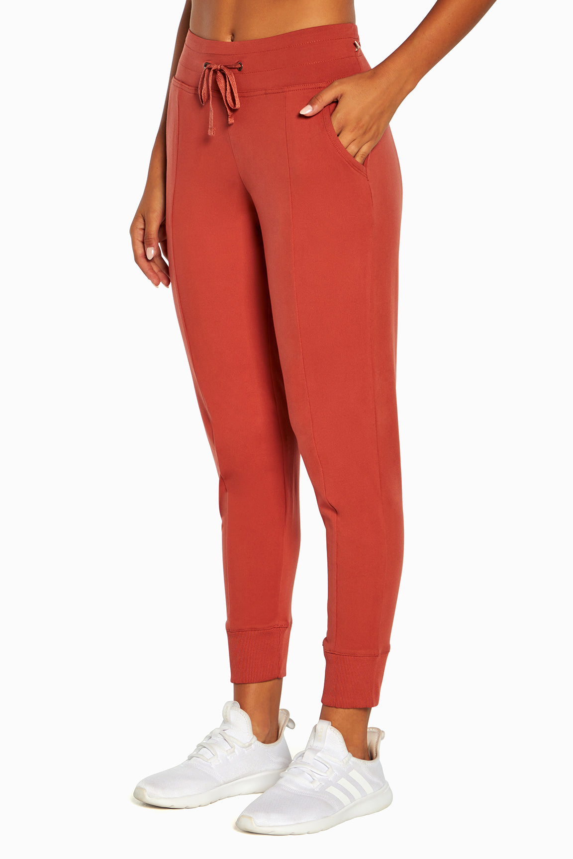 Mona Jogger, alternate angle view, showing visible design features and texture of the soft knit fabric..