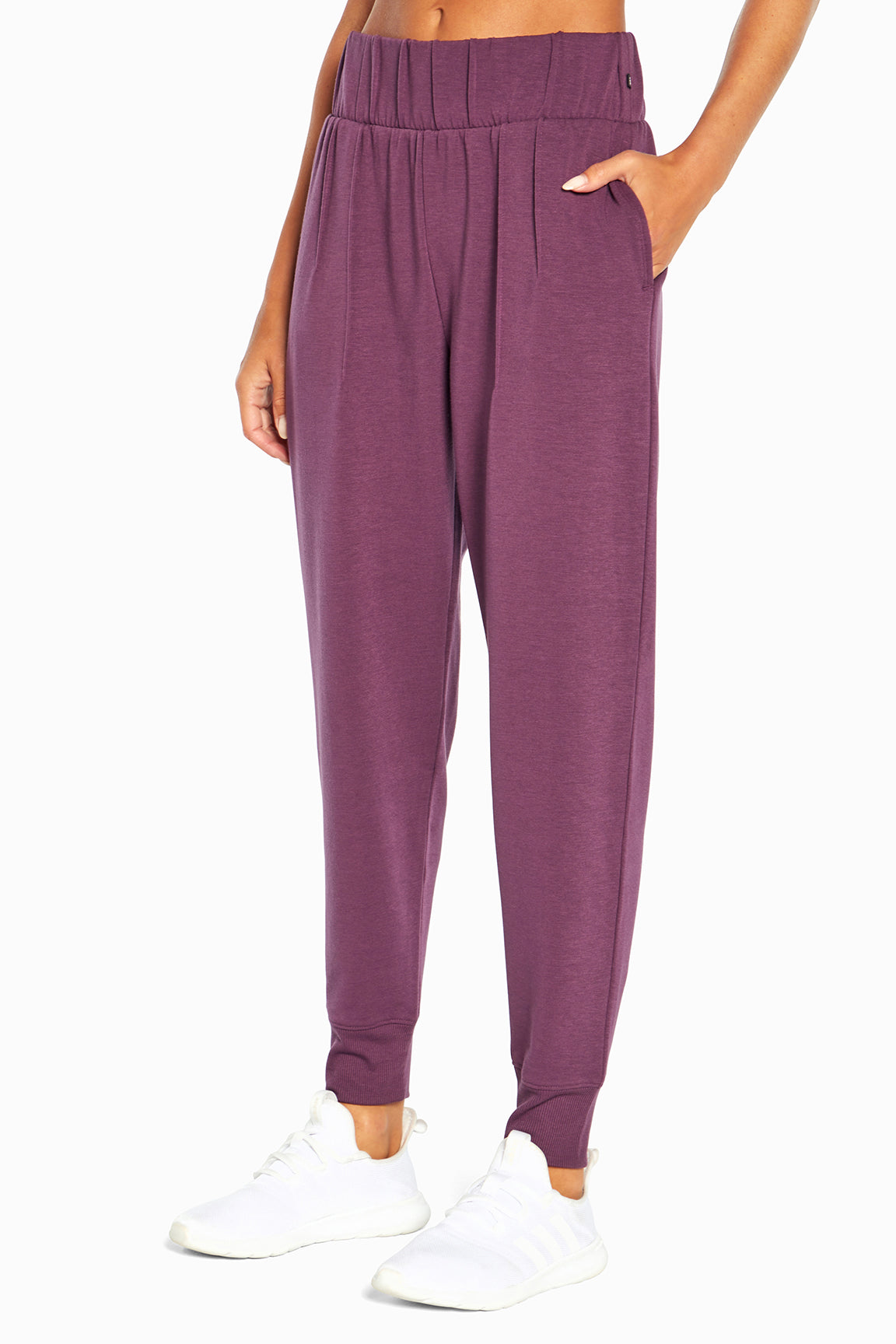 Palmer Fleece Jogger, alternate angle view, showing visible design features and texture of the soft knit fabric..