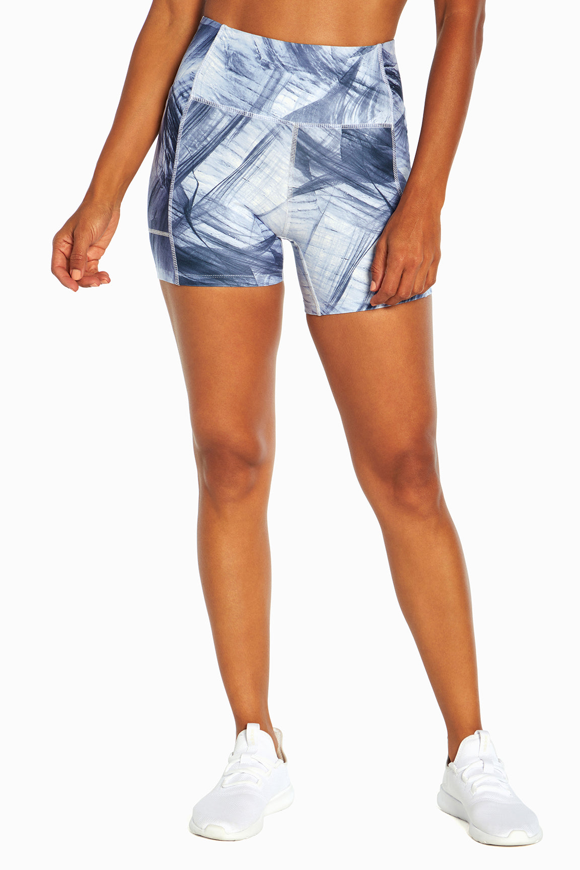 Emma Side Pocket Short, alternate angle view, showing visible design features and texture of the soft knit fabric..