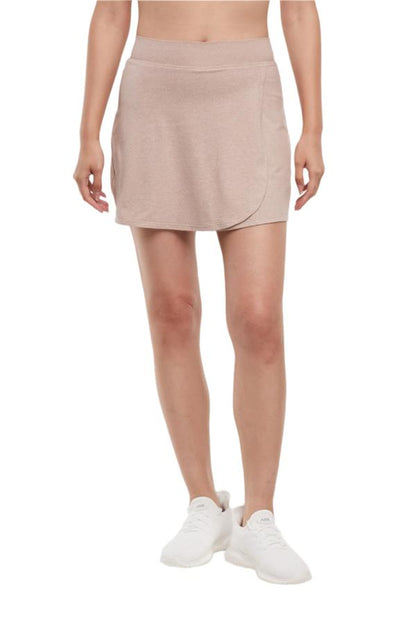 Bridget Skort, alternate angle view, showing visible design features and texture of the soft knit fabric.. 