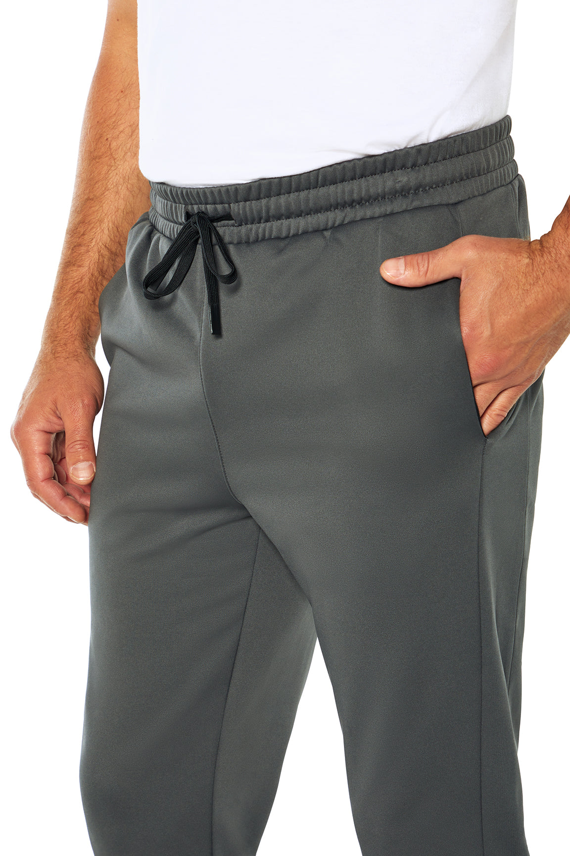 Balance Collection For Men Tevin Jogger, alternate angle view, showing visible design features and texture of the soft knit fabric.. 