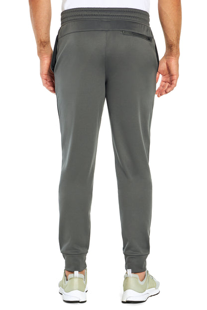 Balance Collection For Men Trevor Jogger, back view, showing visible design features and texture of the soft knit fabric.. 