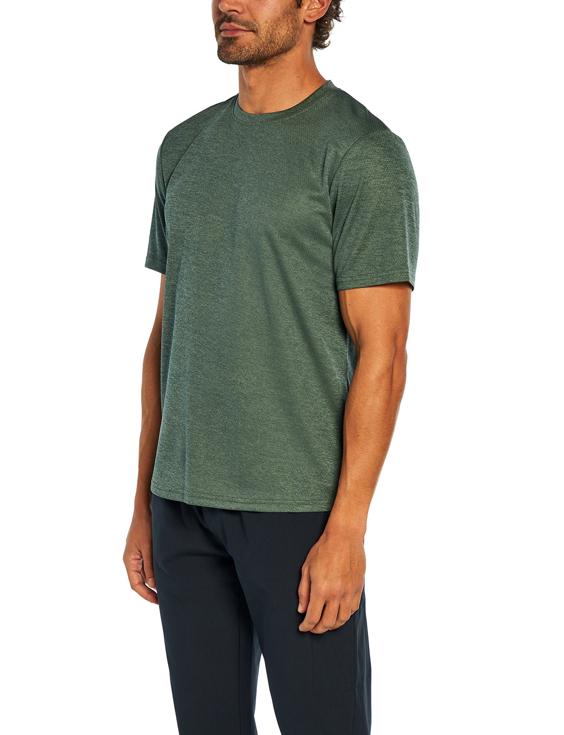 Balance Collection For Men Base Tee, alternate angle view, showing visible design features and texture of the soft knit fabric.. 