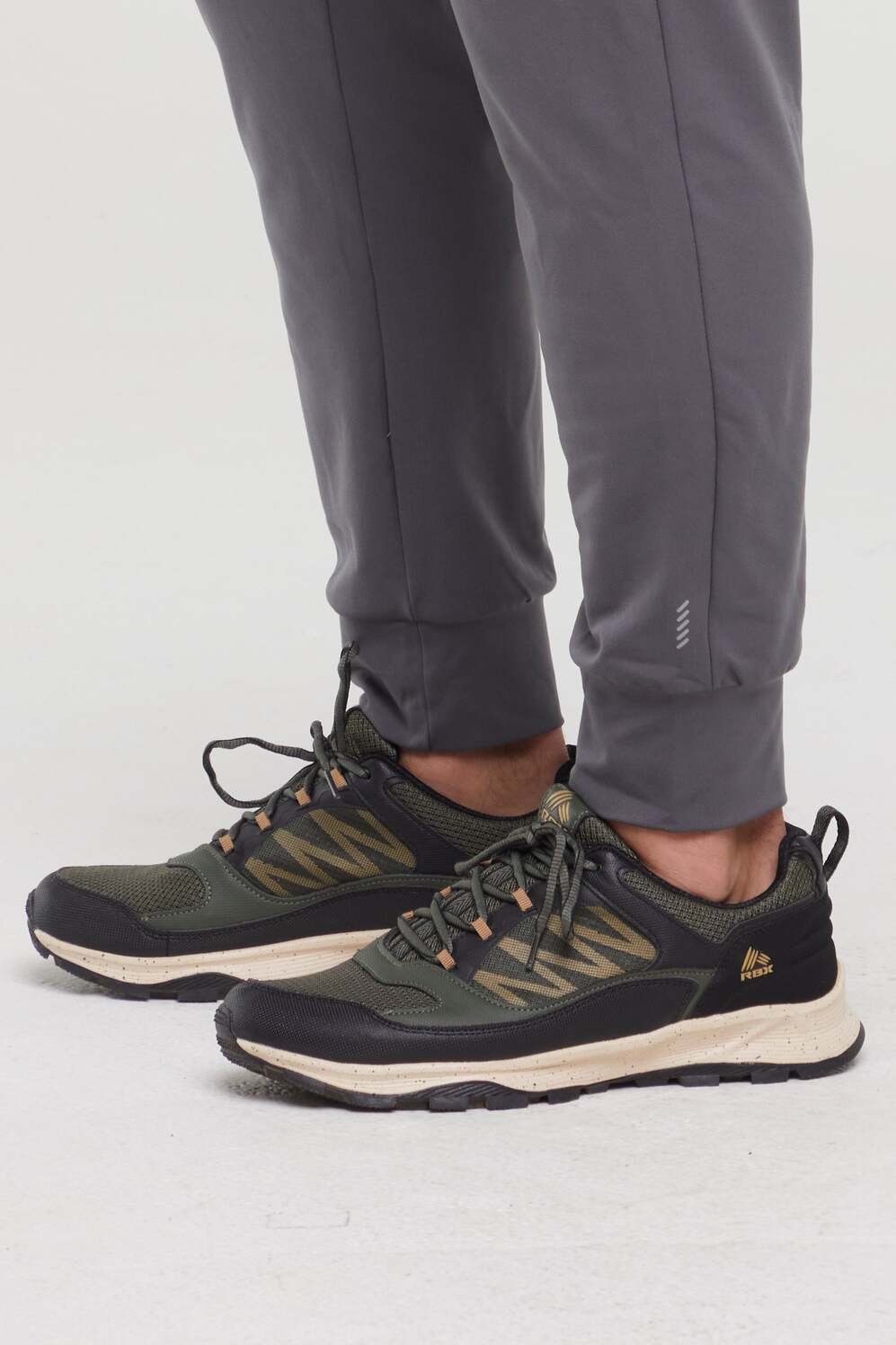 Balance Collection For Men Benjamin Jogger, close-up view of fabric and stitching, showing visible design features and texture of the soft knit.. #color_iron-gate