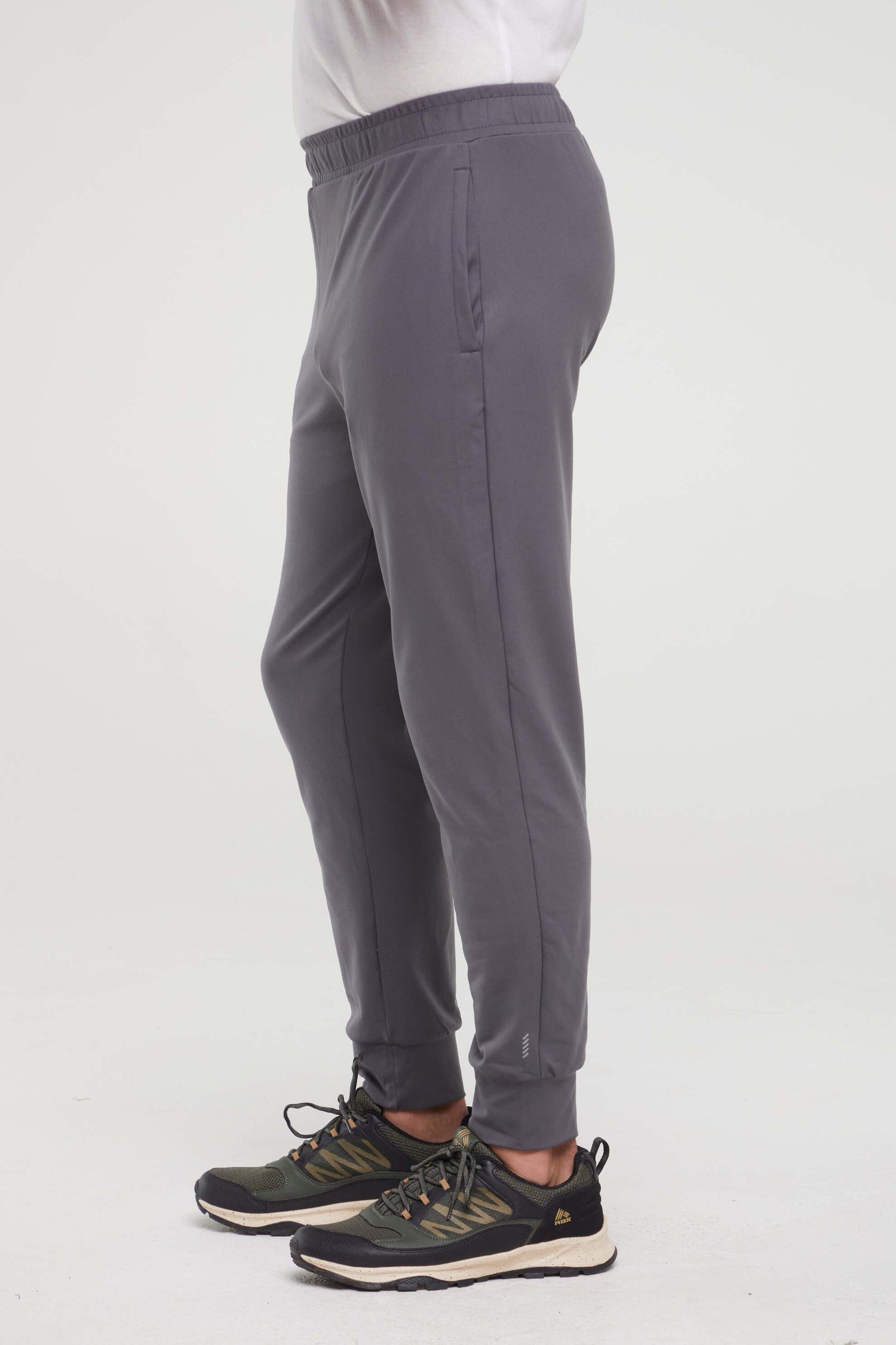 Balance Collection For Men Benjamin Jogger, back view, showing visible design features and texture of the soft knit fabric.. 