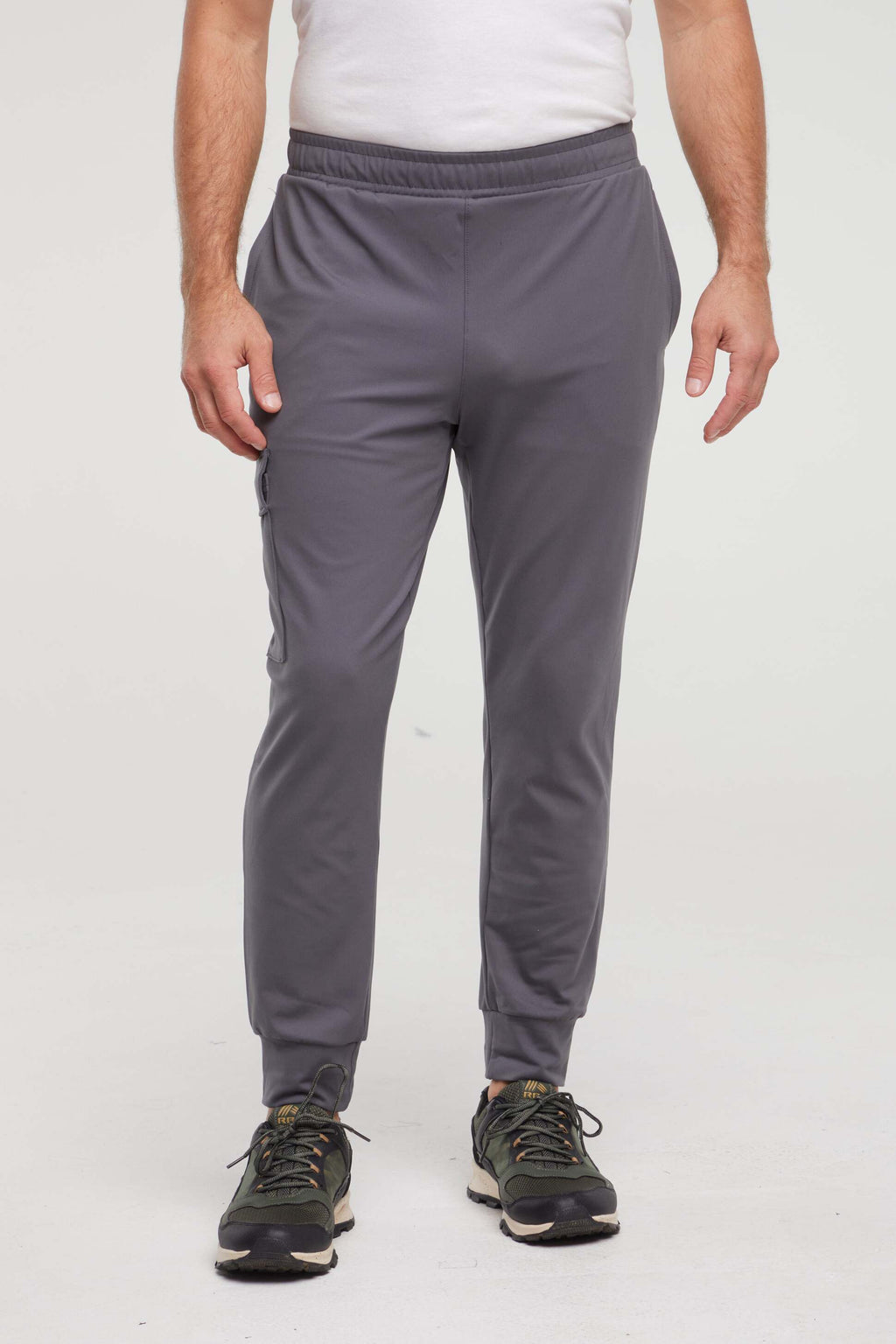 Balance Collection For Men Benjamin Jogger, alternate angle view, showing visible design features and texture of the soft knit fabric.. #color_iron-gate