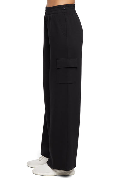Balance Collection Emory Wide Pant, alternate angle view, showing visible design features and texture of the durable stretch fabric.. 