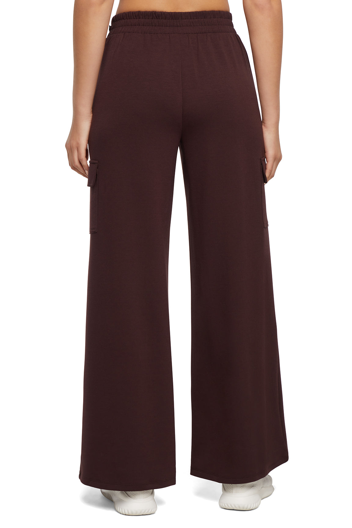Balance Collection Emory Wide Pant, back view, showing visible design features and texture of the durable stretch fabric.. 