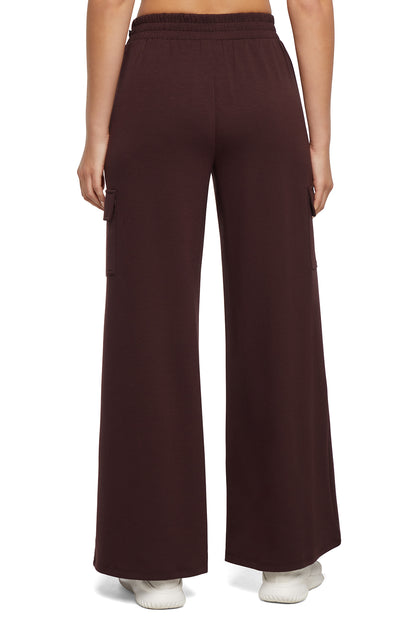 Balance Collection Emory Wide Pant, back view, showing visible design features and texture of the durable stretch fabric.. 