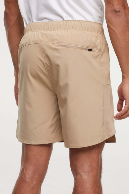 Balance Collection For Men Freddie Short, alternate angle view, showing visible design features and texture of the soft knit fabric.. 