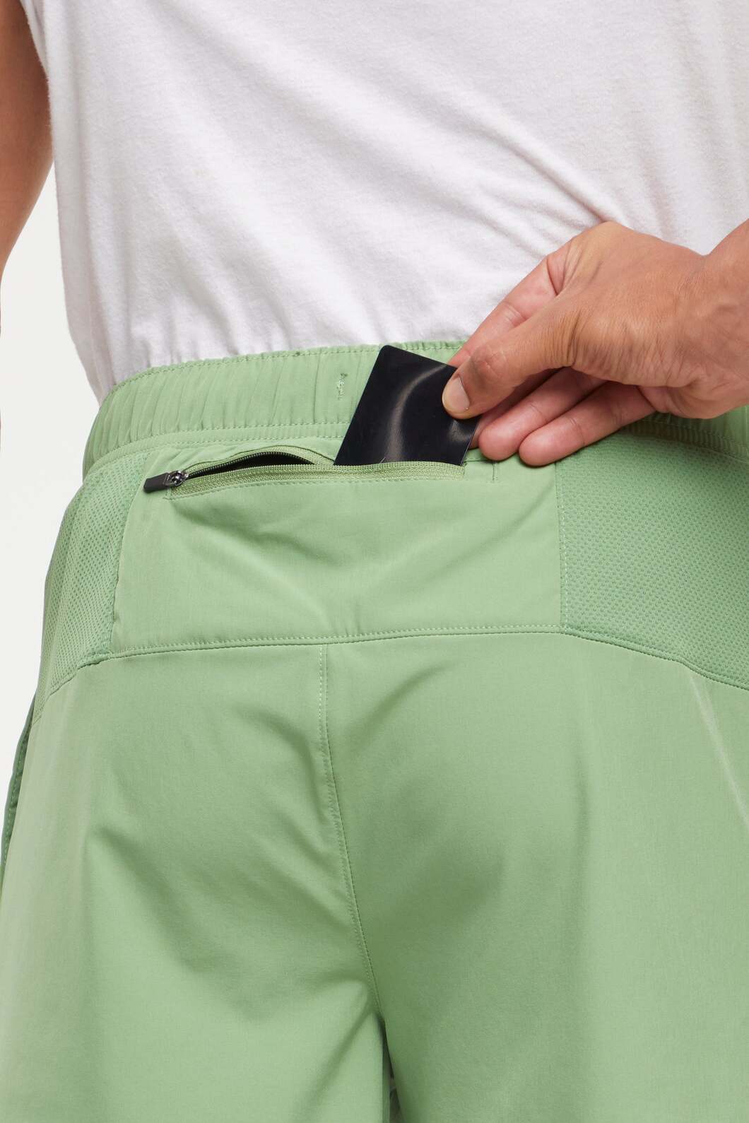 Balance Collection For Men Miguel Short, alternate angle view, showing visible design features and texture of the soft knit fabric.. 