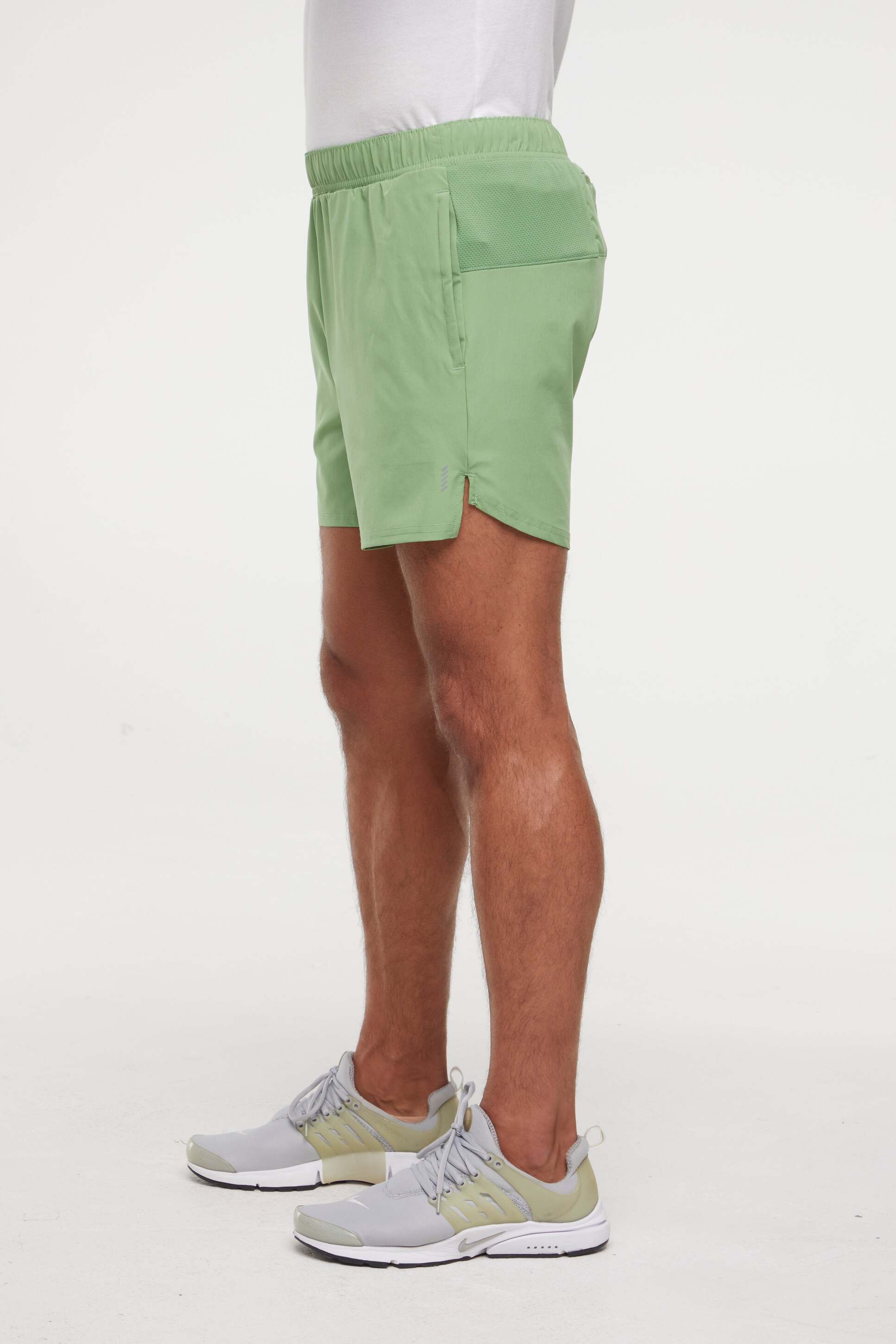 Balance Collection For Men Miguel Short, alternate angle view, showing visible design features and texture of the soft knit fabric.. 