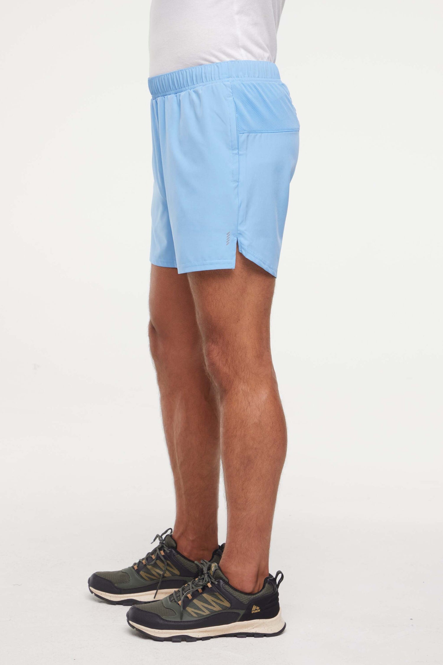 Balance Collection For Men Miguel Short, alternate angle view, showing visible design features and texture of the soft knit fabric.. 
