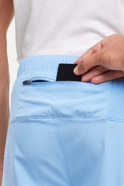 Balance Collection For Men Miguel Short, alternate angle view, showing visible design features and texture of the soft knit fabric.. 