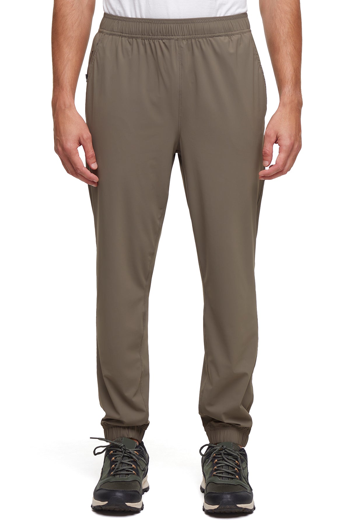 Balance Collection For Men Calvin Jogger, alternate angle view, showing visible design features and texture of the soft knit fabric.. 