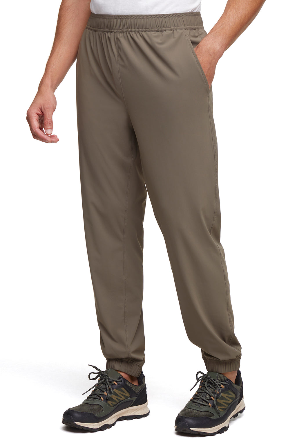 Balance Collection For Men Calvin Jogger, alternate angle view, showing visible design features and texture of the soft knit fabric.. #color_bungee-cord
