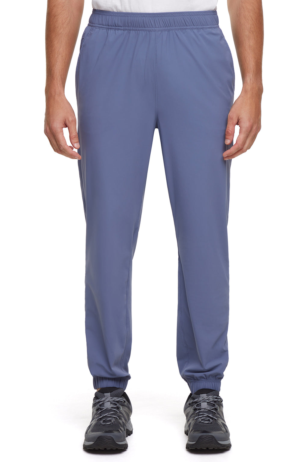 Balance Collection For Men Calvin Jogger, alternate angle view, showing visible design features and texture of the soft knit fabric.. #color_vintage-indigo