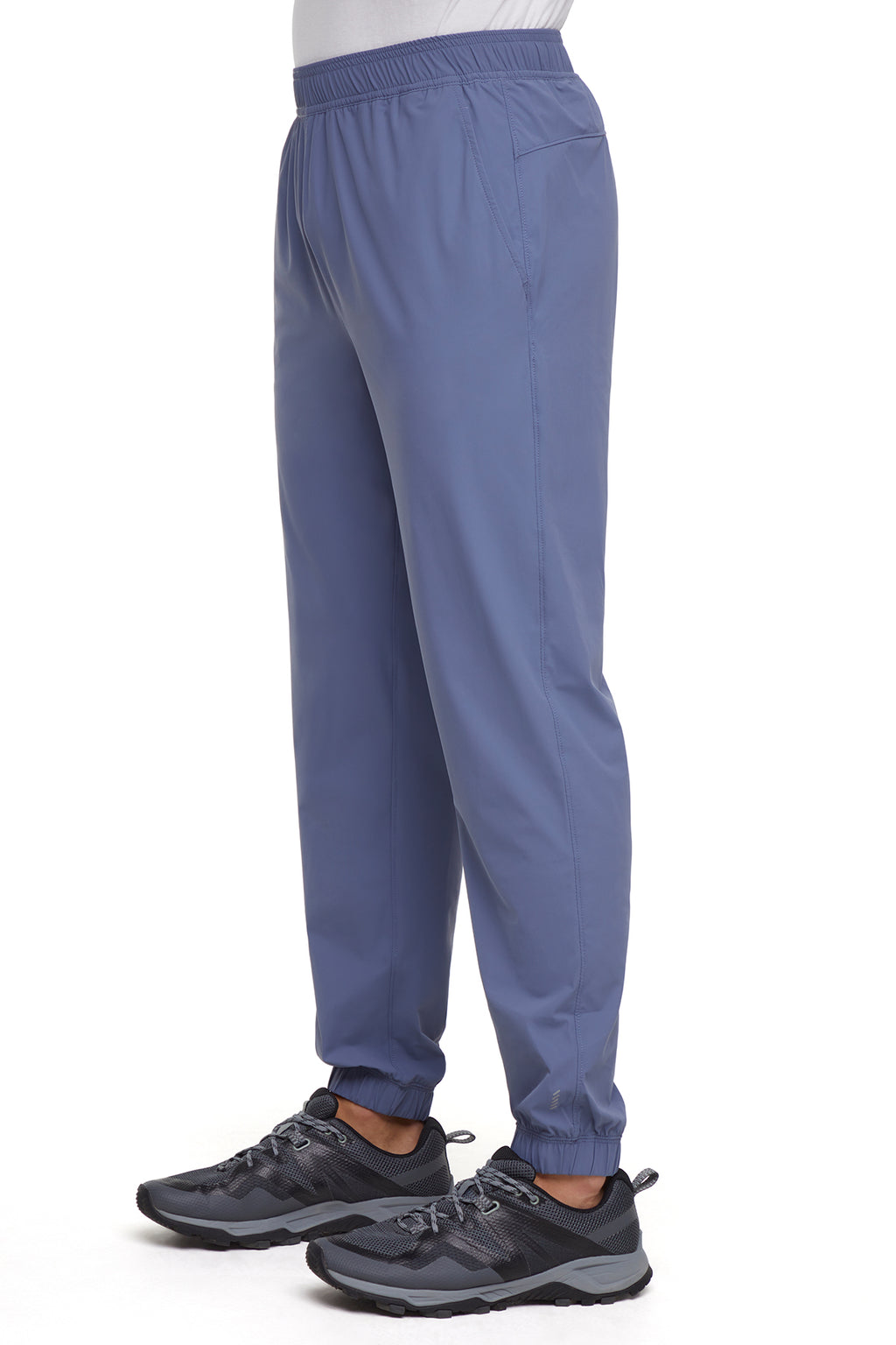 Balance Collection For Men Calvin Jogger, alternate angle view, showing visible design features and texture of the soft knit fabric.. #color_vintage-indigo