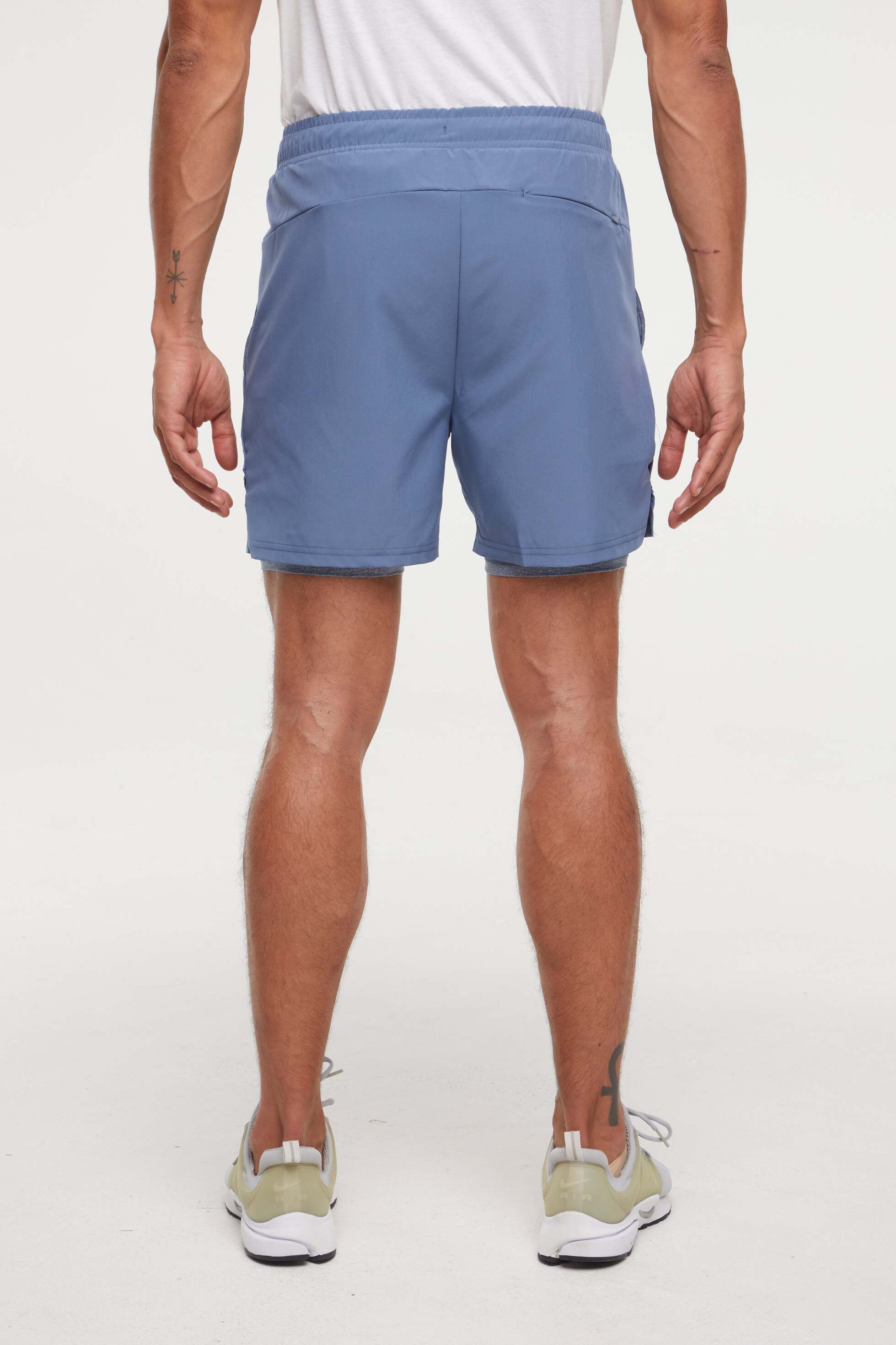 Balance Collection For Men Pablo Short, back view, showing visible design features and texture of the soft knit fabric.. 
