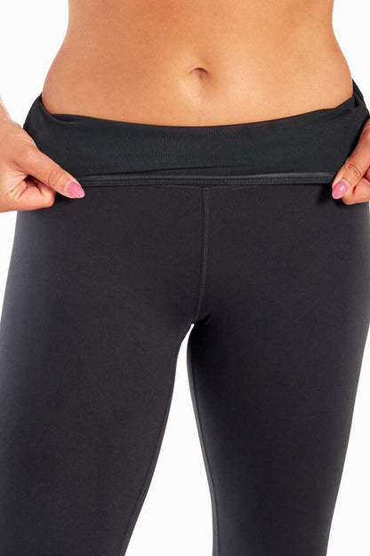 Balance Collection Basic High-Rise Tummy Control Legging, side view showing pocket placement, showing visible design features and texture of the.. 