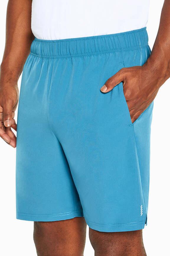 Balance Collection For Men Base Short, alternate angle view, showing visible design features and texture of the soft knit fabric.. 