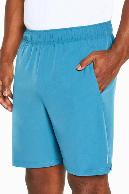 Balance Collection For Men Base Short, alternate angle view, showing visible design features and texture of the soft knit fabric.. 