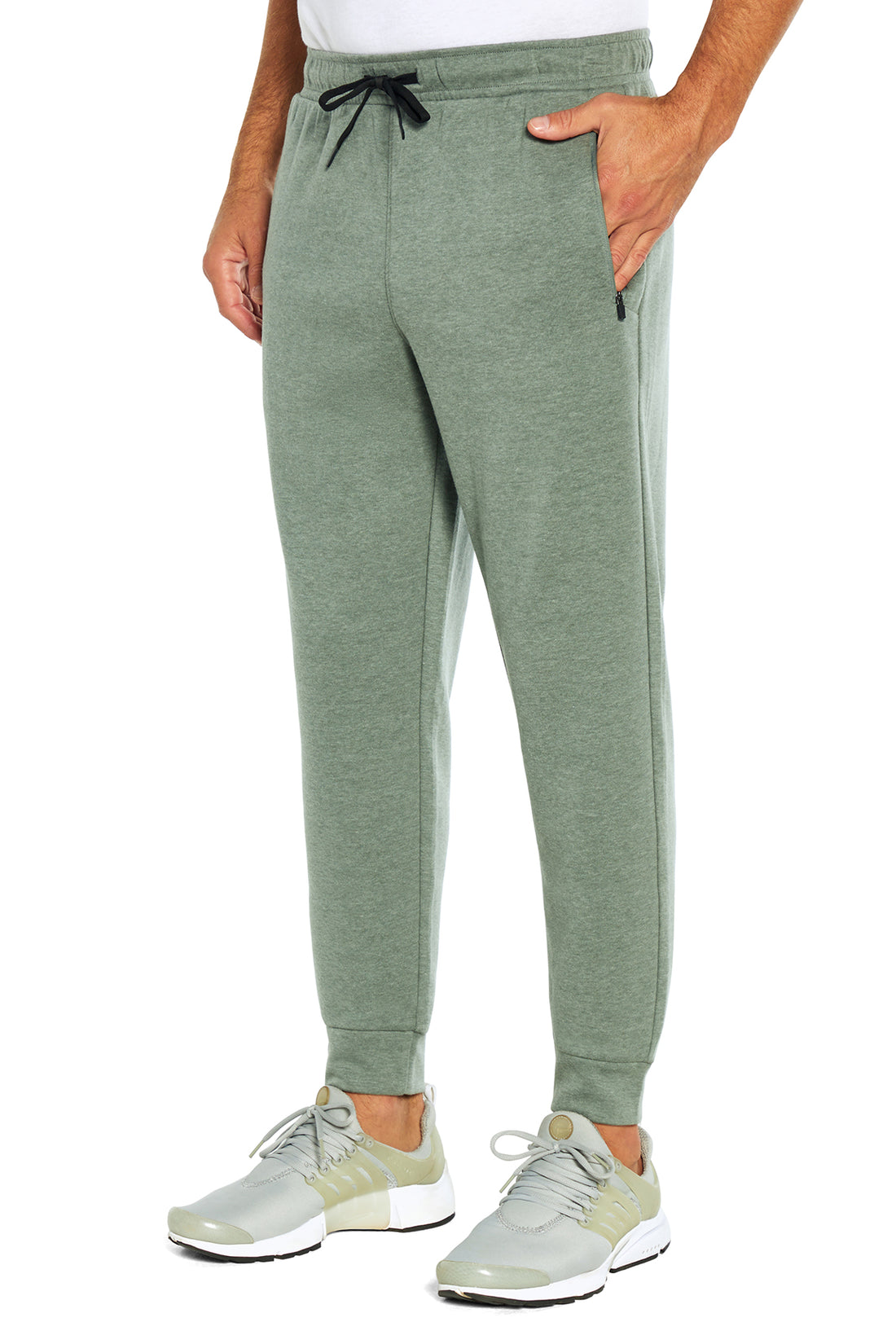 Balance Collection For Men Willow Jogger, alternate angle view, showing visible design features and texture of the soft knit fabric.. 