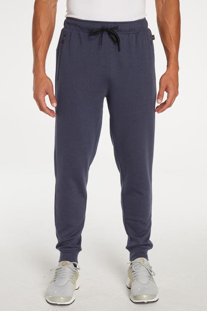 Balance Collection For Men Willow Jogger, alternate angle view, showing visible design features and texture of the soft knit fabric.. 
