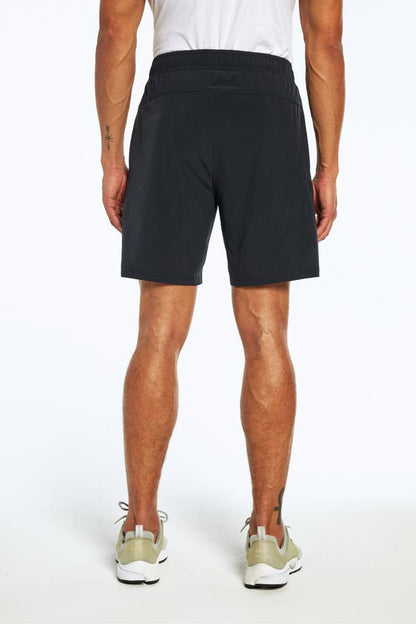 Balance Collection For Men Carson Short, alternate angle view, showing visible design features and texture of the soft knit fabric.. 