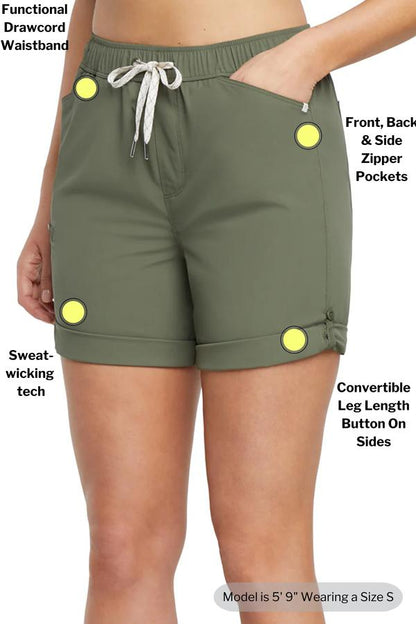 Trail Short, alternate angle view, showing visible design features and texture of the soft knit fabric.. 