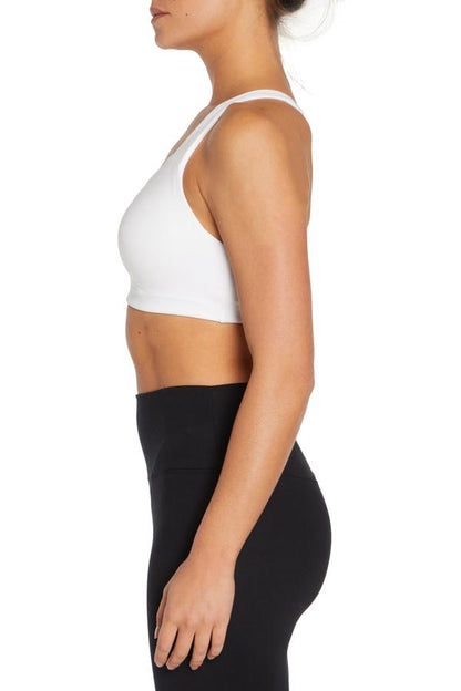 Willow Molded Bra, alternate angle view, showing visible design features and texture of the soft knit fabric.. 