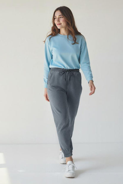 Camila Jogger, alternate angle view, showing visible design features and texture of the soft knit fabric.. 