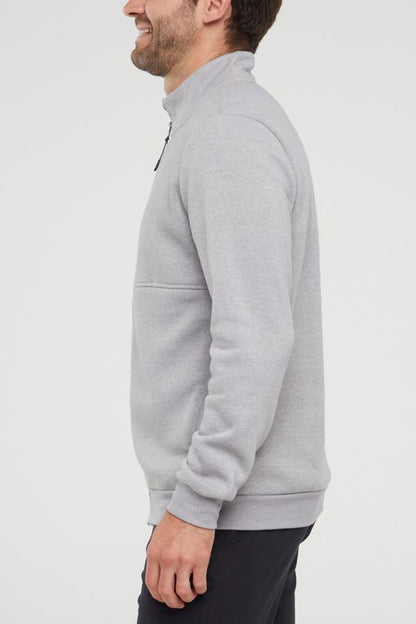 Balance Collection For Men Ace Fleece Jacket, alternate angle view, showing visible design features and texture of the smooth woven fabric.. 