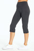 Zoey Tummy Control Capris, front view, showing visible design features and texture of the soft knit fabric. 