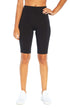 Becca Tummy Control Bermuda Shorts, alternate angle view, showing visible design features and texture of the soft knit fabric.. 