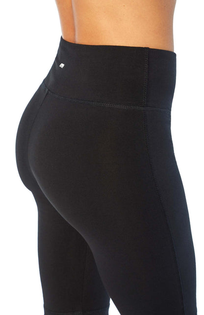 Becca Tummy Control Bermuda Shorts, alternate angle view, showing visible design features and texture of the soft knit fabric.. 