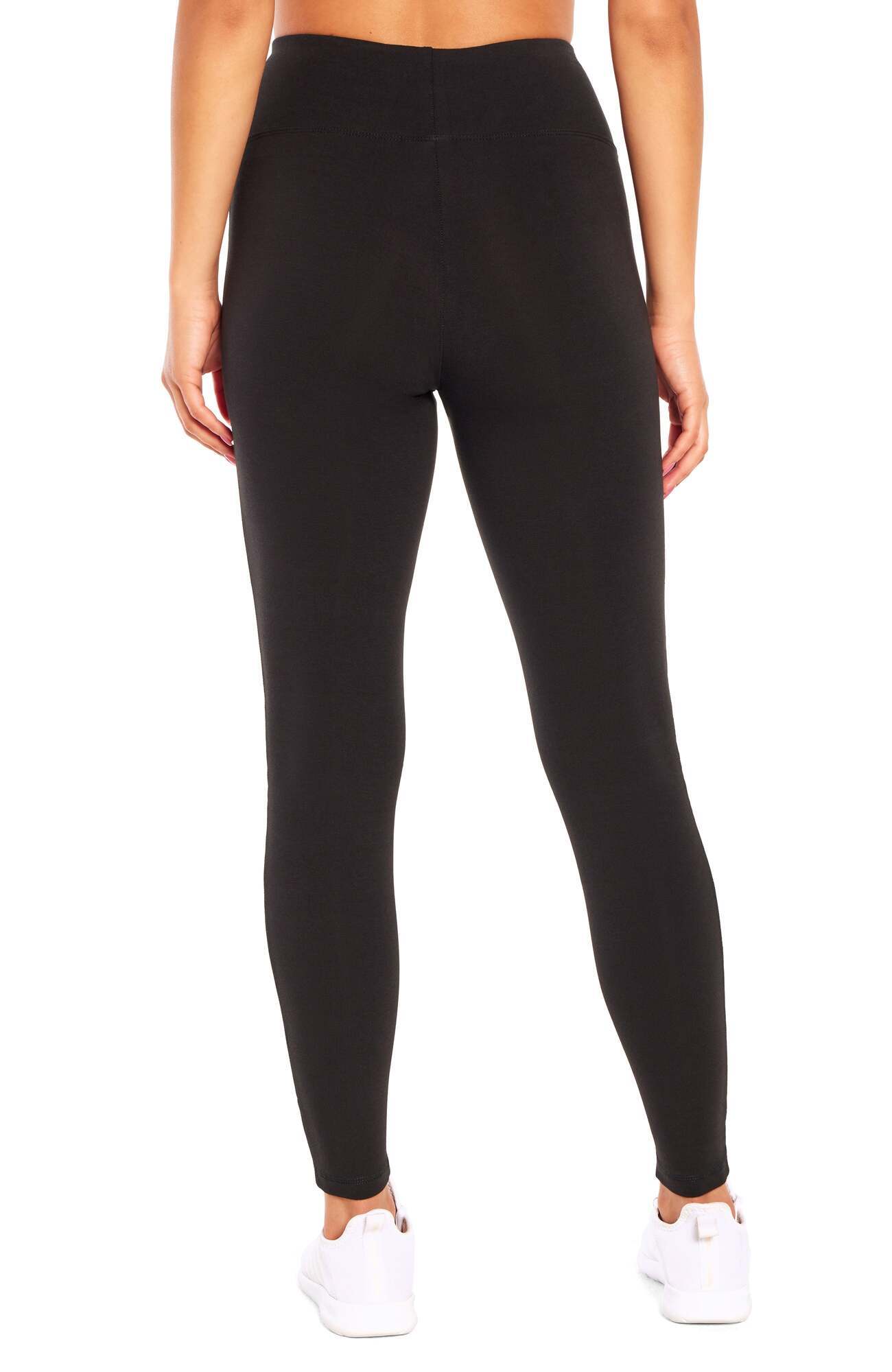 Camille Tummy Control Leggings, alternate angle view, showing visible design features and texture of the stretch knit fabric.. 