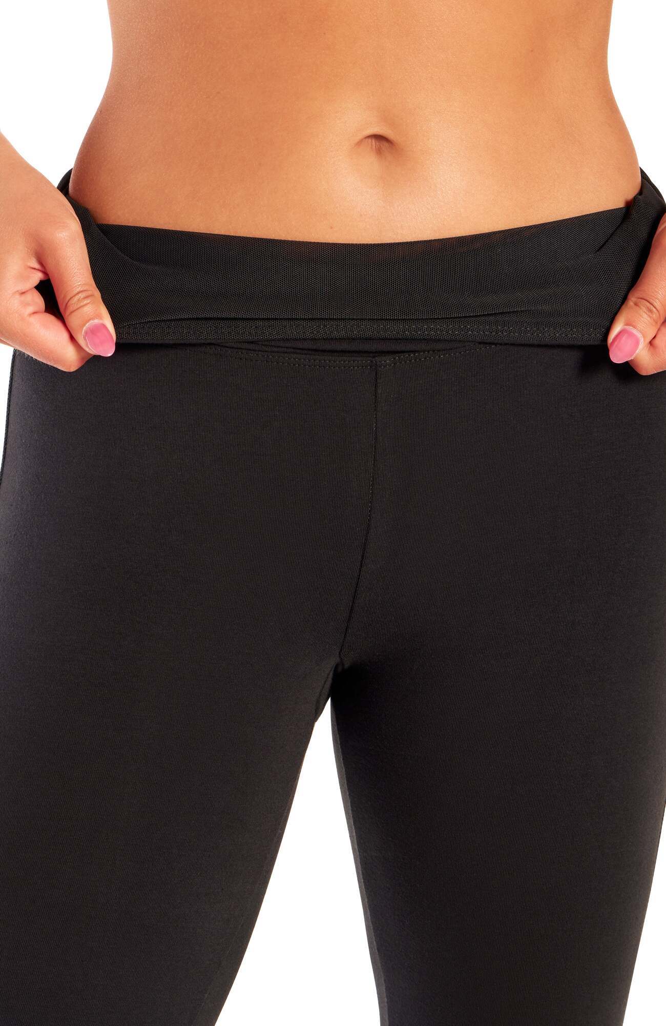 Camille Tummy Control Leggings, alternate angle view, showing visible design features and texture of the stretch knit fabric.. 