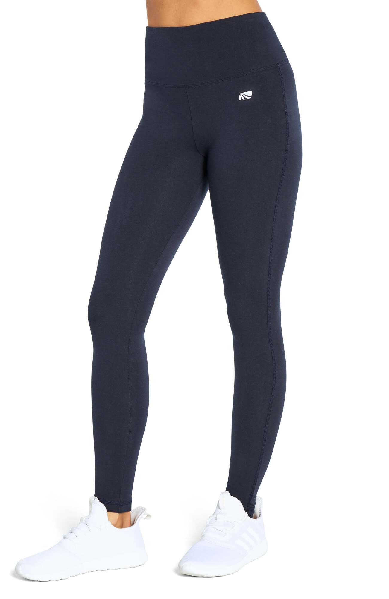 Camille Tummy Control Leggings, alternate angle view, showing visible design features and texture of the stretch knit fabric.. 
