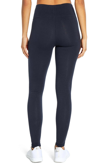 Camille Tummy Control Leggings, alternate angle view, showing visible design features and texture of the stretch knit fabric.. 
