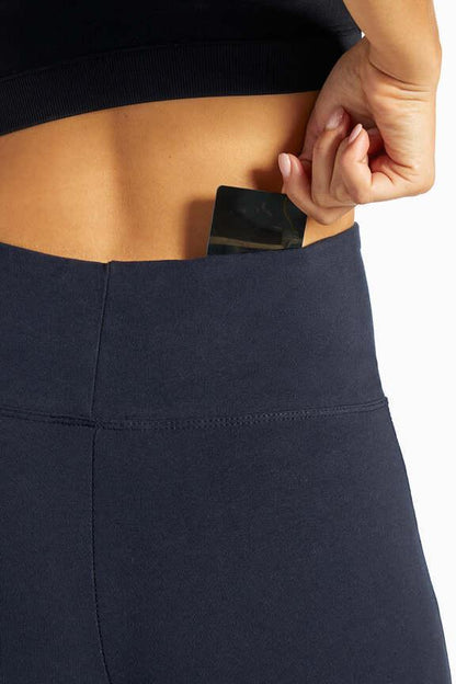 Camille Tummy Control Leggings, alternate angle view, showing visible design features and texture of the stretch knit fabric.. 