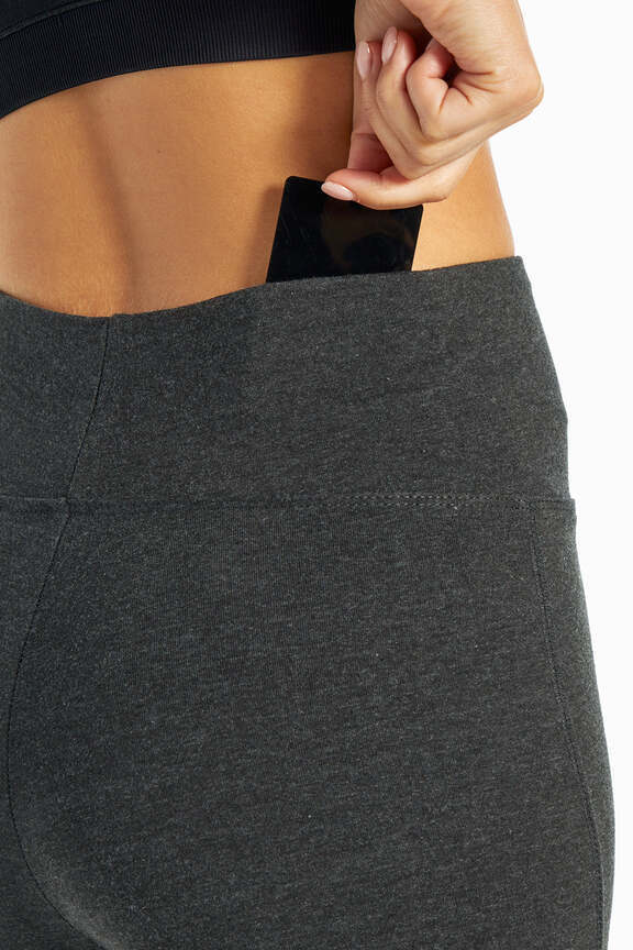 Camille Tummy Control Leggings, alternate angle view, showing visible design features and texture of the stretch knit fabric.. 