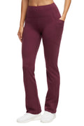 Della Pant - Fig, front view, showing visible design features and texture of the durable stretch fabric.. #color_fig