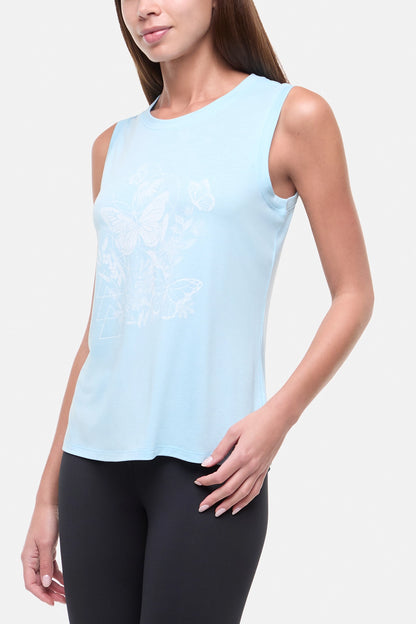 Ana Tank - Heather Ocean Current Butterfly Bunch