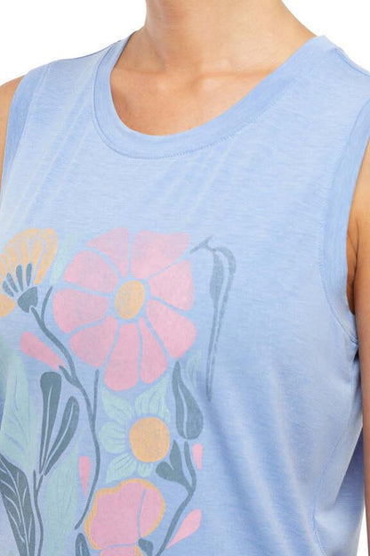 Ana Tank, alternate angle view, showing visible design features and texture of the soft knit fabric.. 