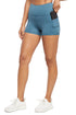 Becca Hottie Short, alternate angle view, showing visible design features and texture of the soft knit fabric.. 