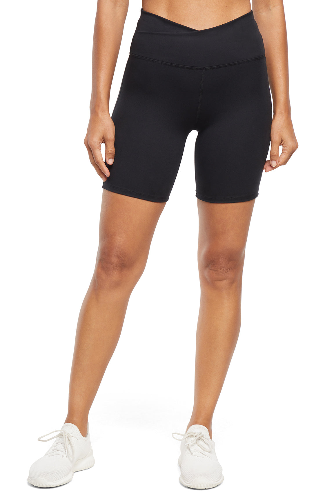 Lotus Zen Bermuda - Black, alternate angle view, showing visible design features and texture of the soft knit fabric.. 